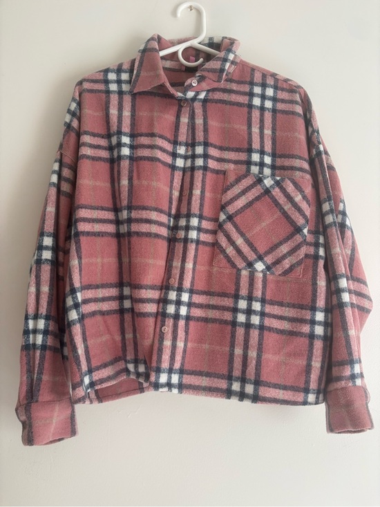 miami Tops - miami Pink Plaid Button-Down Fleece Shirt